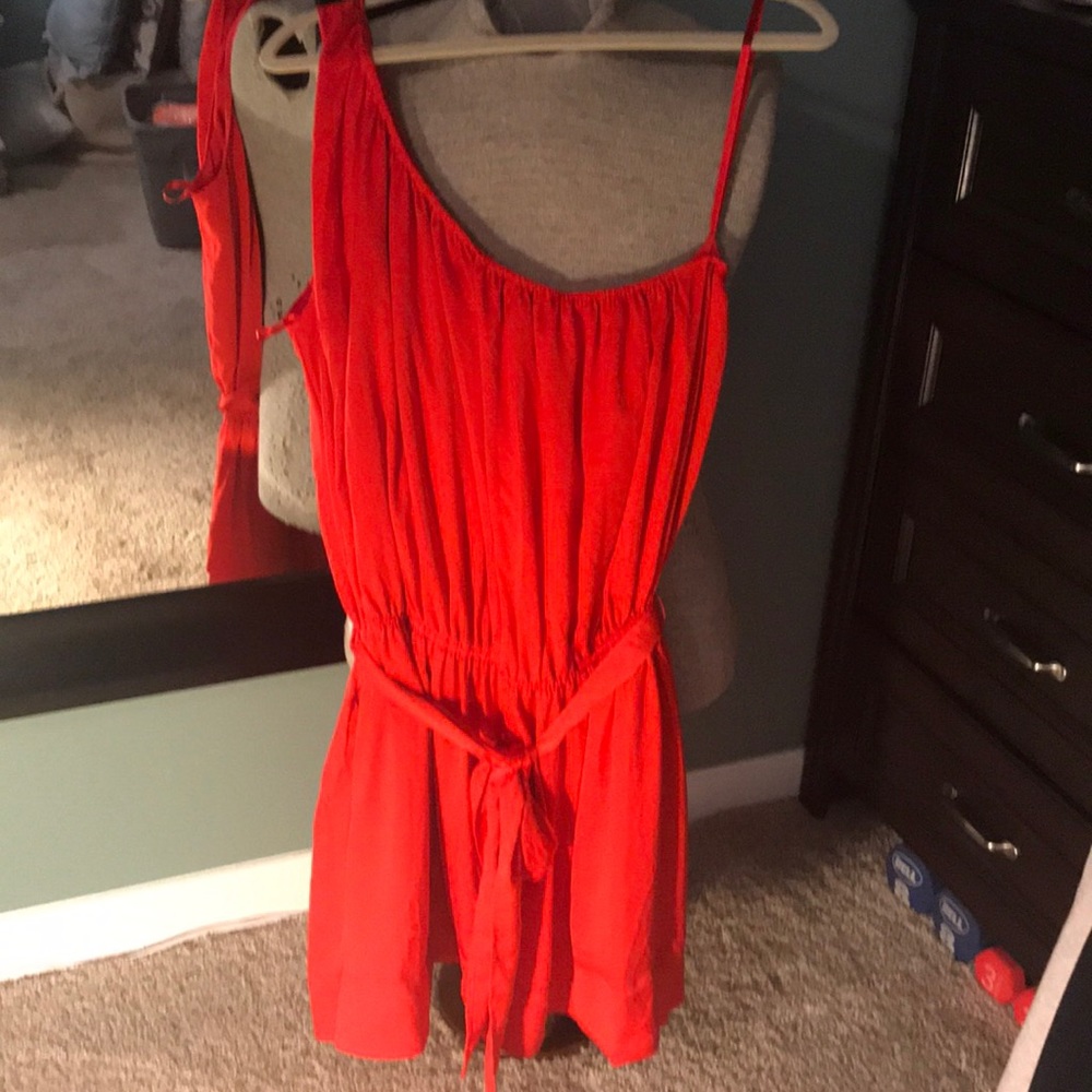 Red cocktail dress